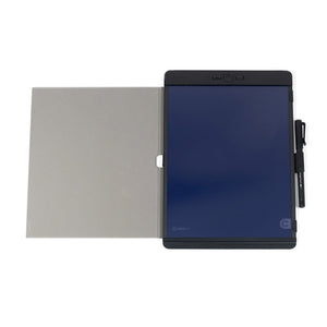 Blackboard Smart Pen holder attached to side of Blackboard Letter with Folio and Blackboard Smart Pen