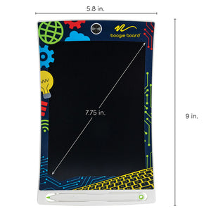 Jot™ Kids Writing Tablet – Lil' Coder front view with screen and body dimensions shown