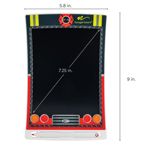 Jot™ Kids Writing Tablet – Lil' Hero dimensions of screen and tablet shown