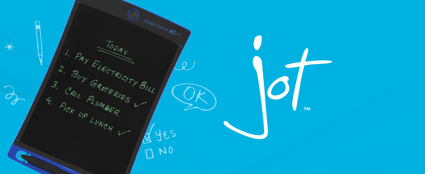 Jot banner image - Blue Jot with Jot Logo