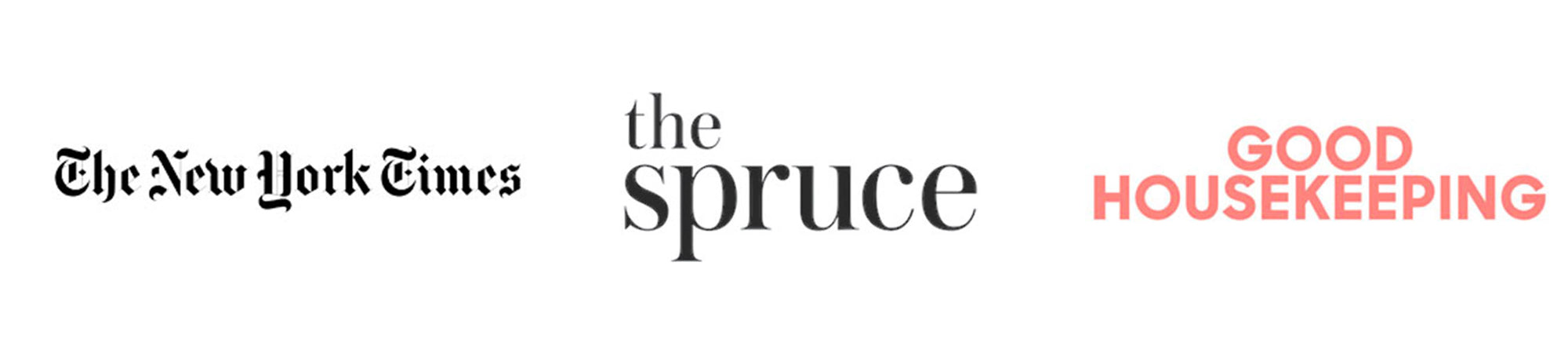 Logos - New York Times, the Spruce, Good Housekeeping