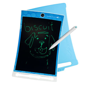 Jot™ Kids Writing Tablet Blue with Case and stylus removed and drawing on screen