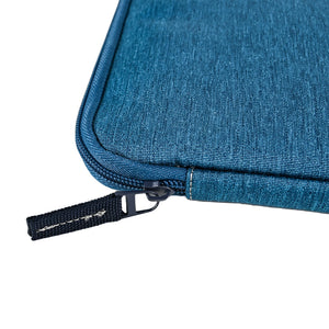 Close up view of the zipper on the protective case