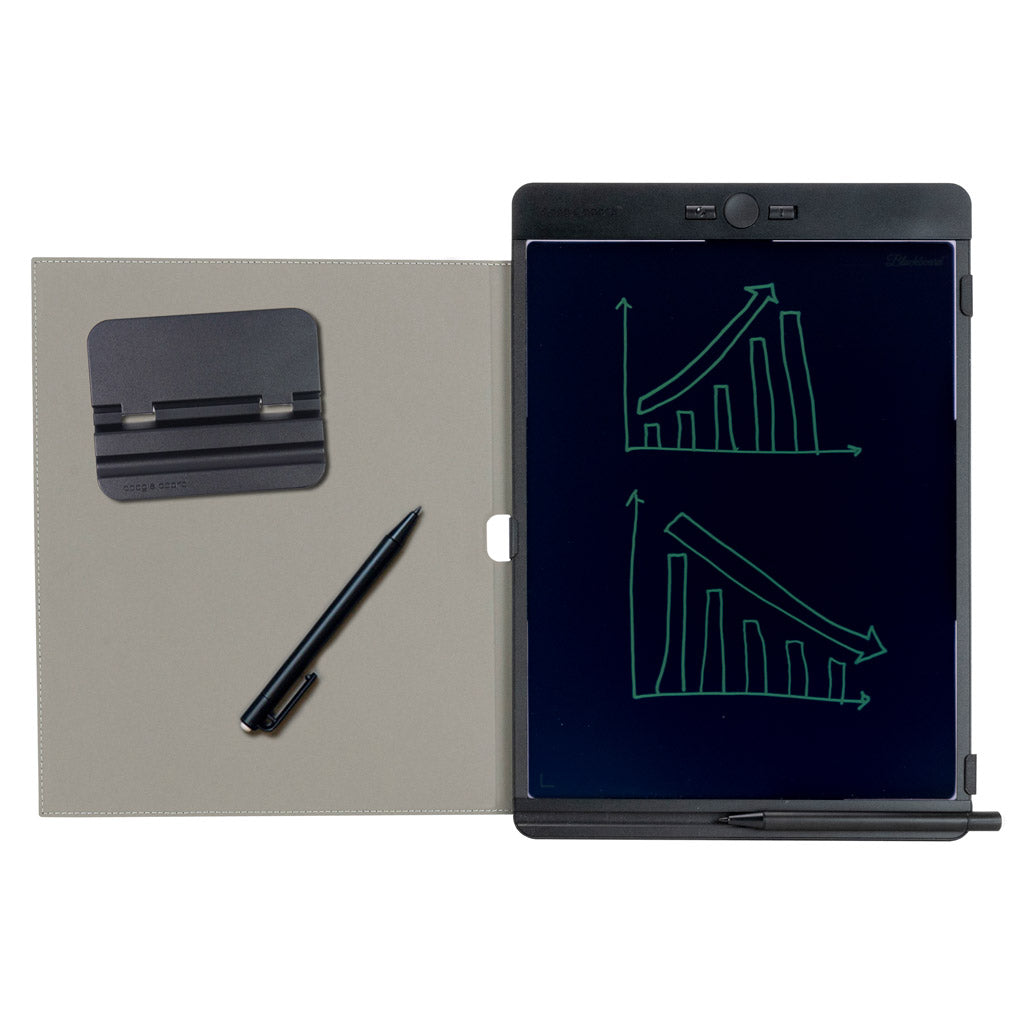 Blackboard™ Deluxe Office Kit – Letter Size - Writing on board, pen, easel and folio shown