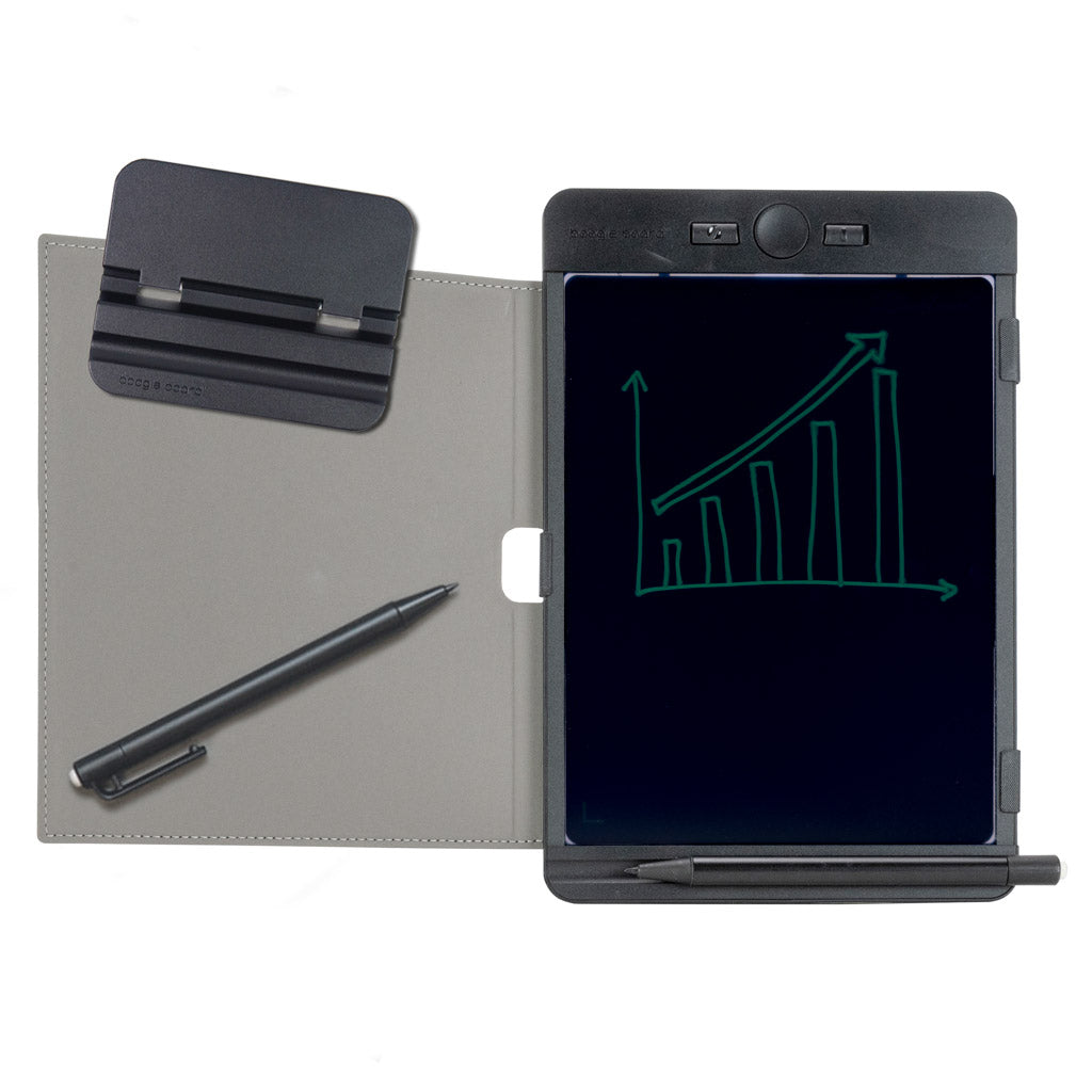 Blackboard™ Deluxe Office Kit – Note Size showing Blackboard Writing Tablet note size, easel, pen and folio