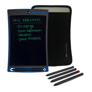 Jot™ Deluxe Kit showing full contents - Jot Writing Tablet Blue, Jot Sleeve and Jot Stylus pack