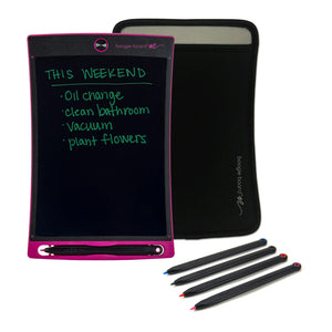 Jot™ Deluxe Kit showing full contents - Jot Writing Tablet Pink, Jot Sleeve and Jot Stylus pack