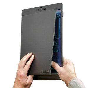 Blackboard™ Folio - Letter Size on Blackboard Writing Tablet held by hands and partially opened